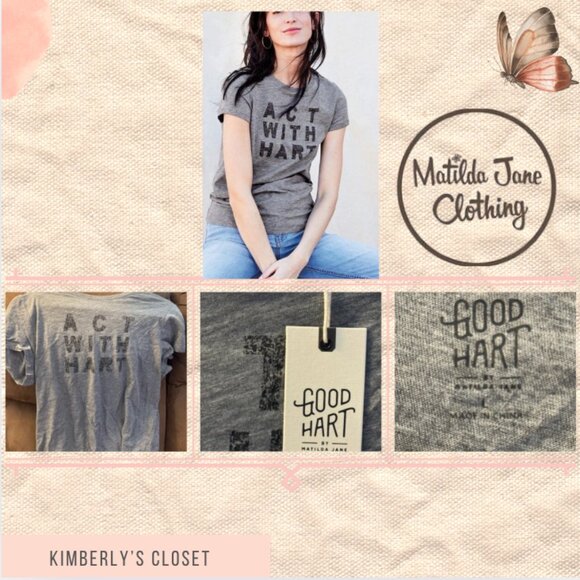 Matilda Jane Gray Graphic Tee - Act With Hart - Picture 3 of 5